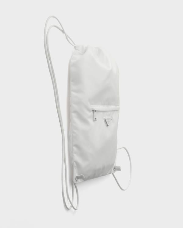 Re-Nylon drawstring backpack - White Re-Nylon drawstring backpack - White