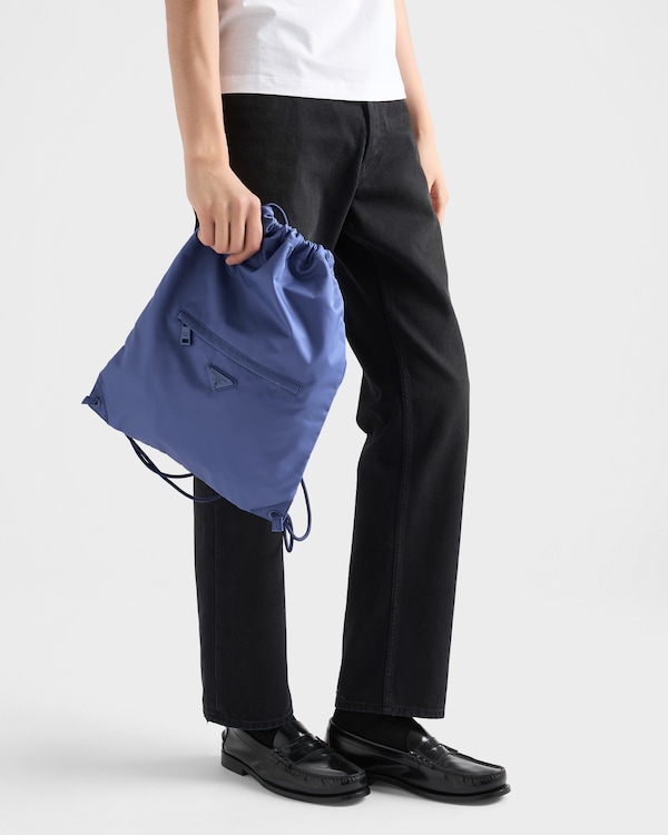 Re-Nylon drawstring backpack - Baltic Blue Re-Nylon drawstring backpack - Baltic Blue
