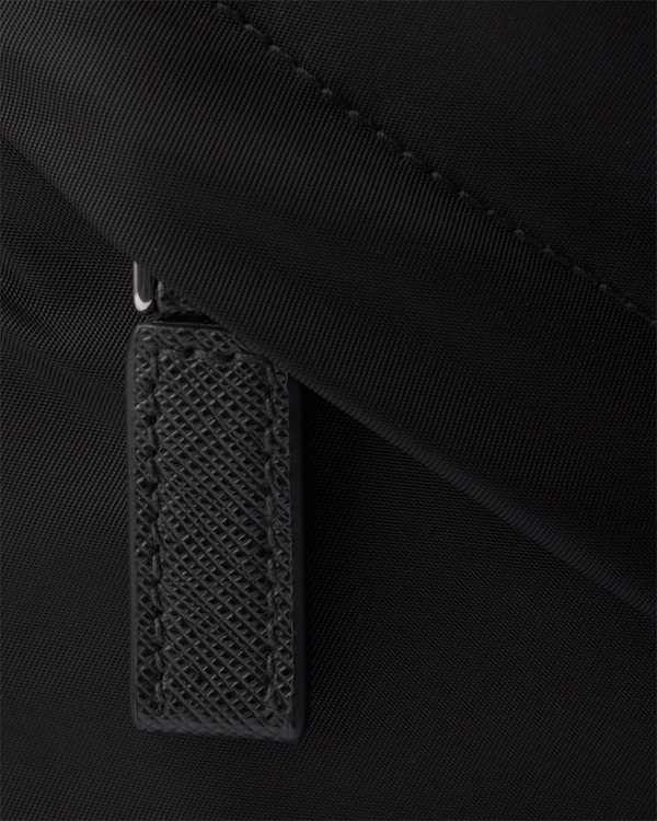 Re-Nylon and Saffiano leather backpack - Black Re-Nylon and Saffiano leather backpack - Black