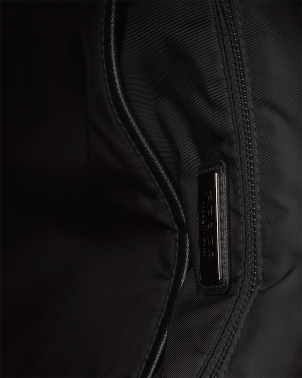 Re-Nylon and Saffiano leather backpack - Black Re-Nylon and Saffiano leather backpack - Black