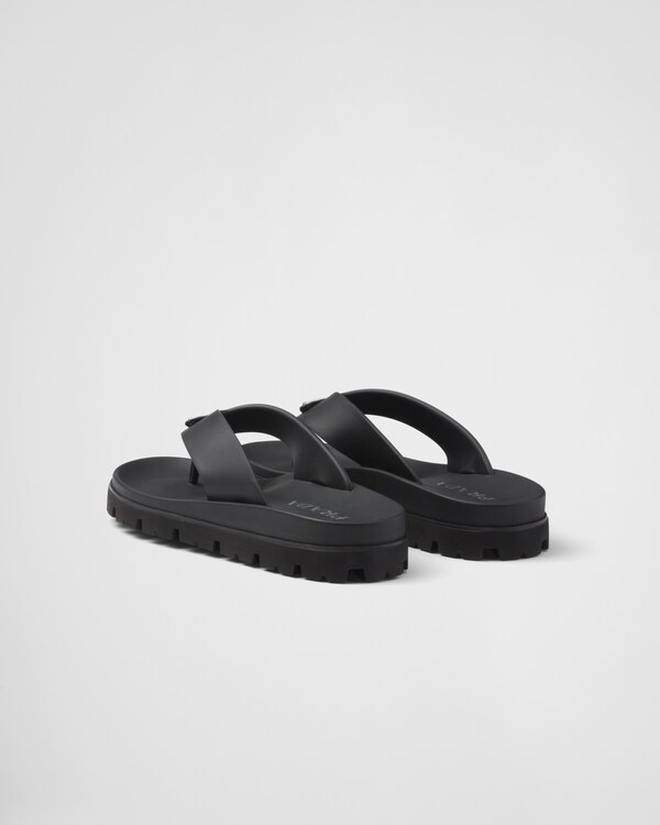 Rubber thong sandals - Black Rubber thong sandals - Black