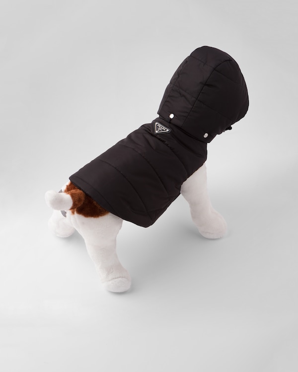 Re-Nylon puffer dog coat with hood - Black Re-Nylon puffer dog coat with hood - Black