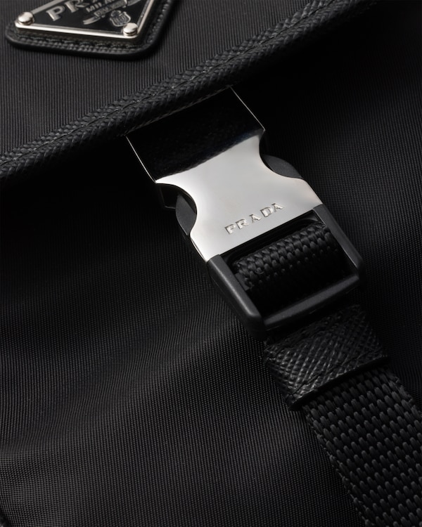 Re-Nylon and Saffiano leather smartphone case - Black Re-Nylon and Saffiano leather smartphone case - Black