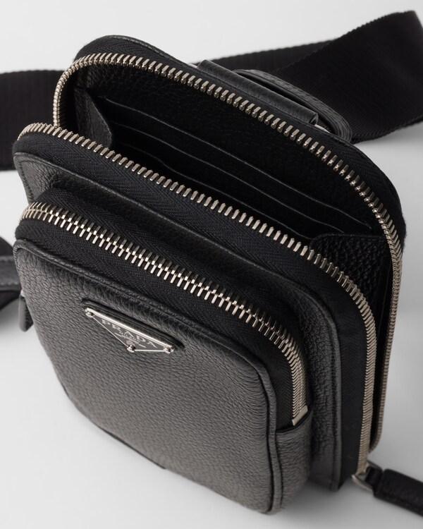 Leather smartphone case - Black Leather smartphone case - Black