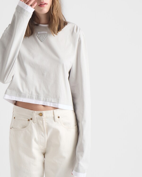 Long-sleeved jersey T-shirt - Marble Gray Long-sleeved jersey T-shirt - Marble Gray