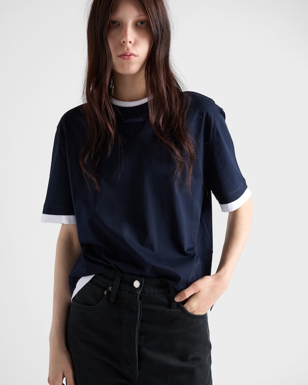 Cotton jersey T-shirt - Navy Cotton jersey T-shirt - Navy