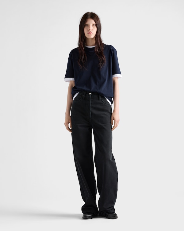 Cotton jersey T-shirt - Navy Cotton jersey T-shirt - Navy