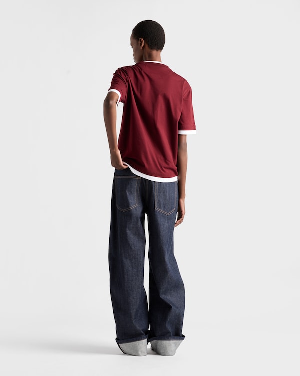 Cotton jersey T-shirt - Amaranth Red Cotton jersey T-shirt - Amaranth Red