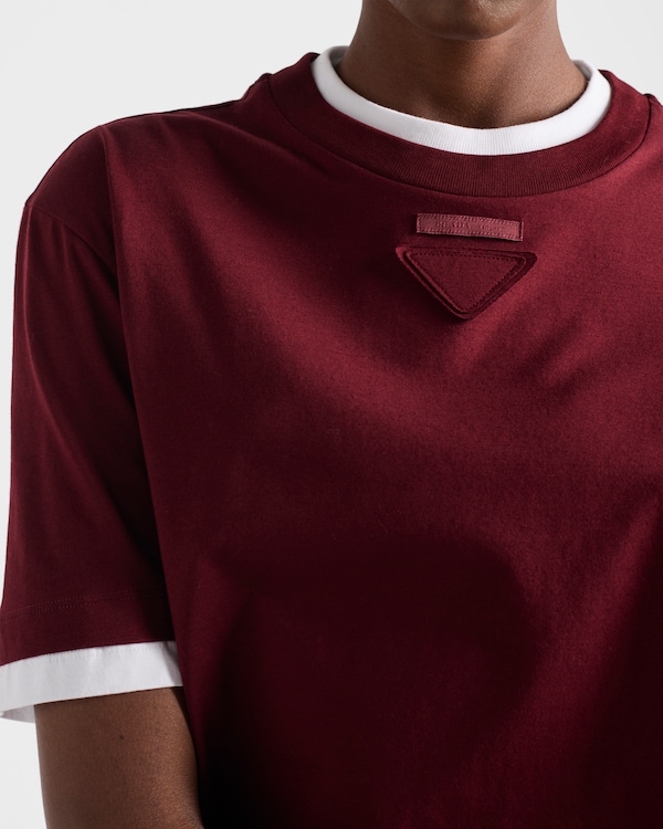 Cotton jersey T-shirt - Amaranth Red Cotton jersey T-shirt - Amaranth Red