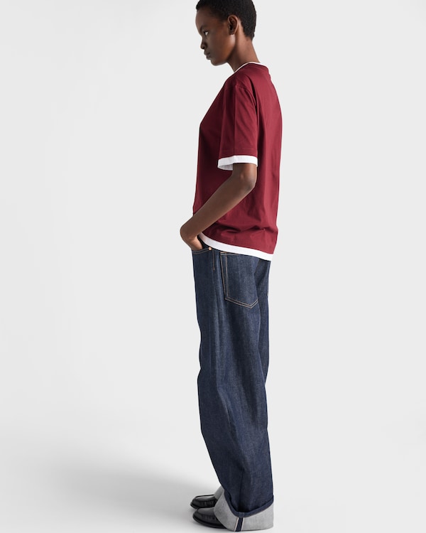 Cotton jersey T-shirt - Amaranth Red Cotton jersey T-shirt - Amaranth Red