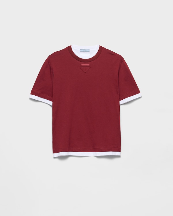 Cotton jersey T-shirt - Amaranth Red Cotton jersey T-shirt - Amaranth Red