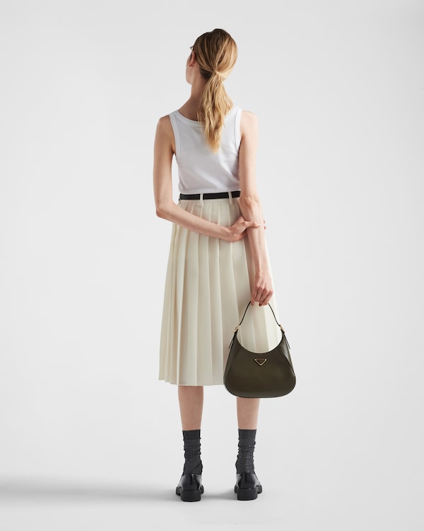 Ribbed knit jersey tank top - White Ribbed knit jersey tank top - White