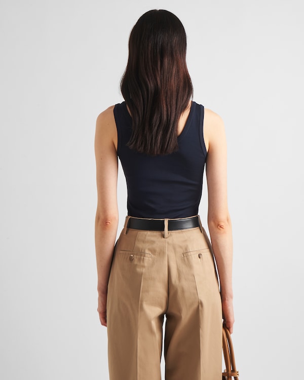 Ribbed knit top - Navy Ribbed knit top - Navy