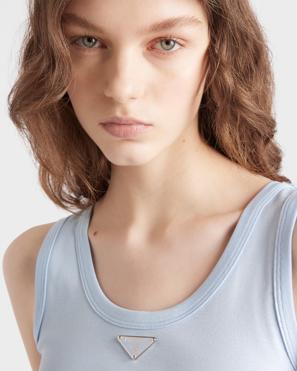 Ribbed knit top - Sky Blue Ribbed knit top - Sky Blue