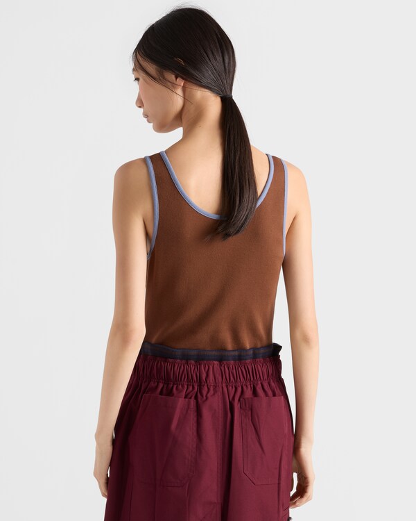 Old cotton tank top - Tobacco/Steel Blue Old cotton tank top - Tobacco/Steel Blue
