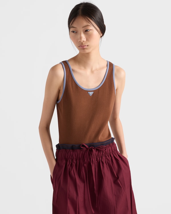Old cotton tank top - Tobacco/Steel Blue Old cotton tank top - Tobacco/Steel Blue