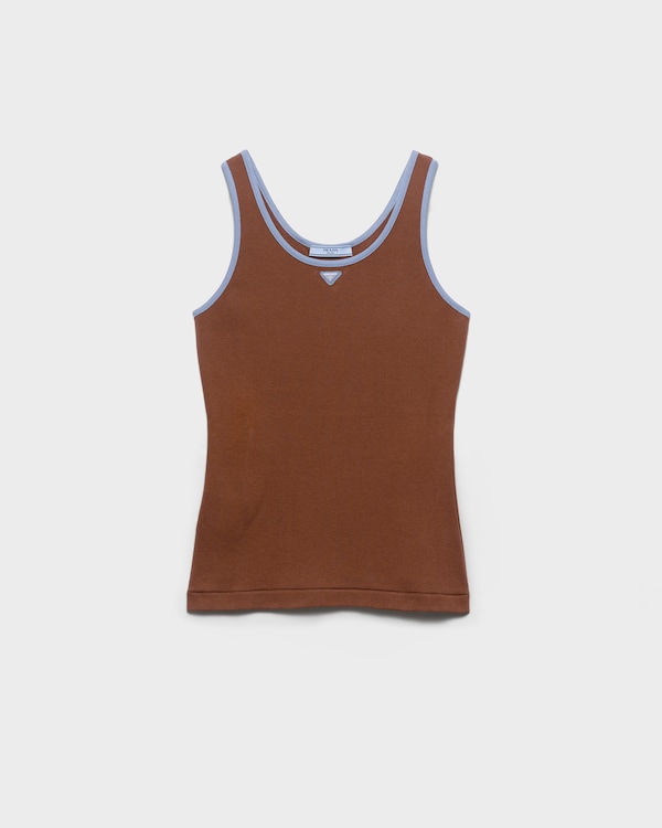 Old cotton tank top - Tobacco/Steel Blue Old cotton tank top - Tobacco/Steel Blue