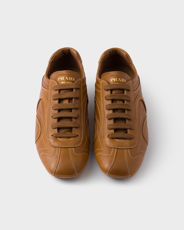 Montecarlo Re-Edition 2005 antiqued nappa leather sneakers - Caramel Montecarlo Re-Edition 2005 antiqued nappa leather sneakers - Caramel