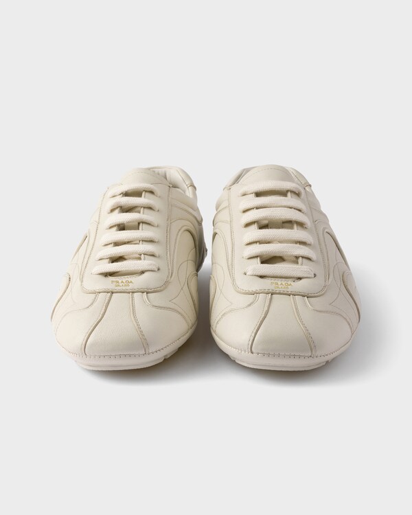 Montecarlo Re-Edition 2005 antiqued nappa leather sneakers - Chalk White Montecarlo Re-Edition 2005 antiqued nappa leather sneakers - Chalk White