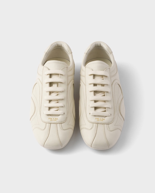 Montecarlo Re-Edition 2005 antiqued nappa leather sneakers - Chalk White Montecarlo Re-Edition 2005 antiqued nappa leather sneakers - Chalk White
