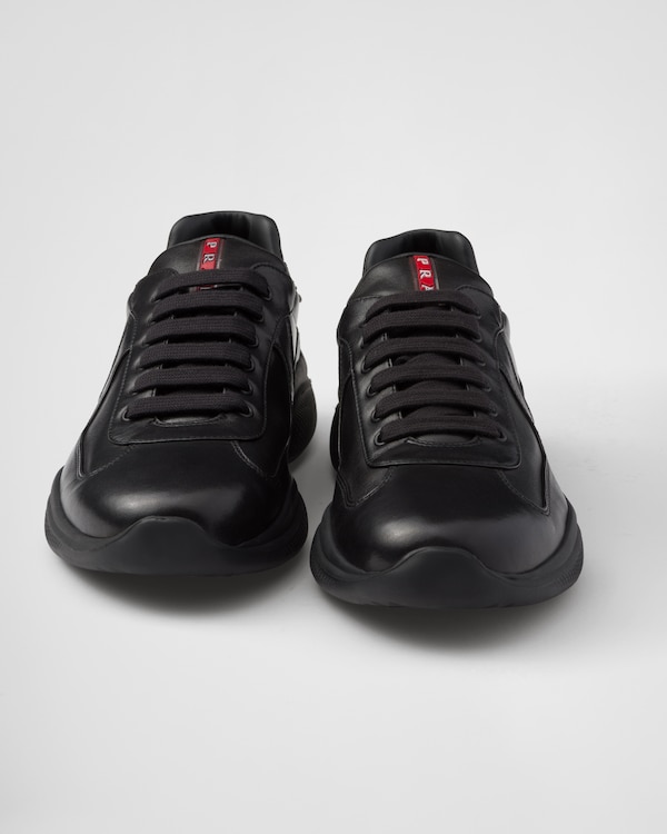 Prada America's Cup Nappa皮革运动鞋 - 黑色 Prada America's Cup Nappa皮革运动鞋 - 黑色