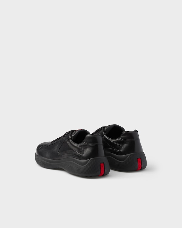 Prada America's Cup Nappa皮革运动鞋 - 黑色 Prada America's Cup Nappa皮革运动鞋 - 黑色