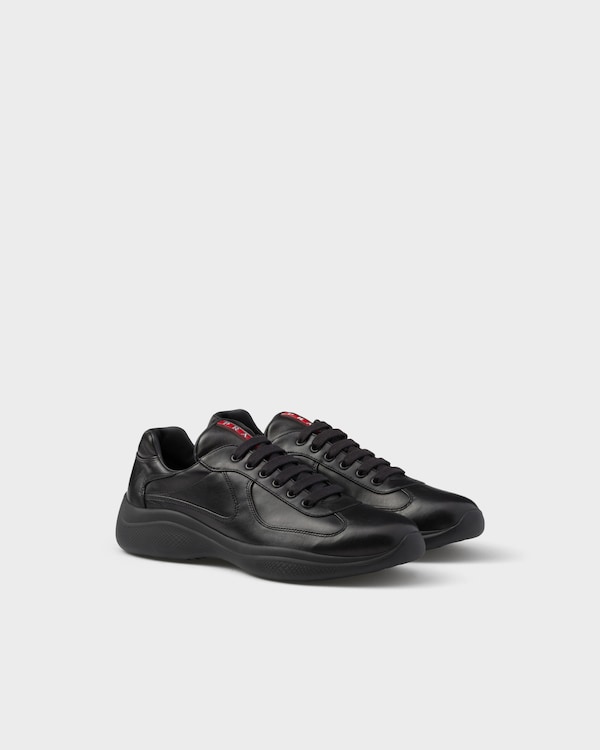 Prada America's Cup Nappa皮革运动鞋 - 黑色 Prada America's Cup Nappa皮革运动鞋 - 黑色