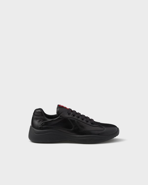 Prada America's Cup Nappa皮革运动鞋 - 黑色 Prada America's Cup Nappa皮革运动鞋 - 黑色