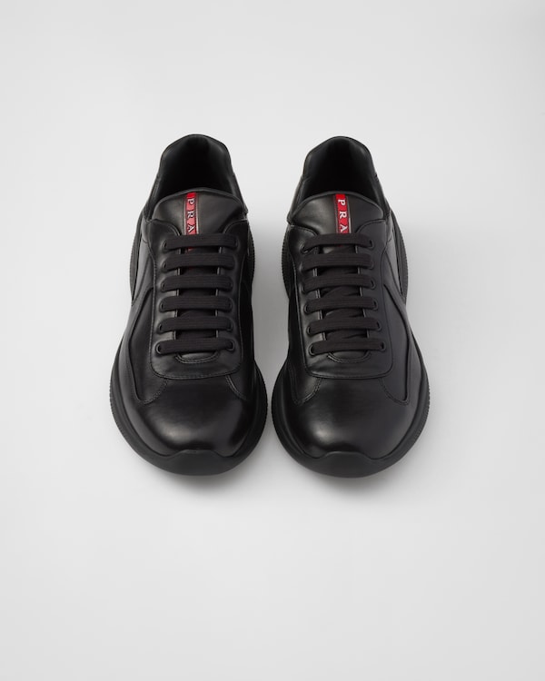 Prada America's Cup Nappa皮革运动鞋 - 黑色 Prada America's Cup Nappa皮革运动鞋 - 黑色