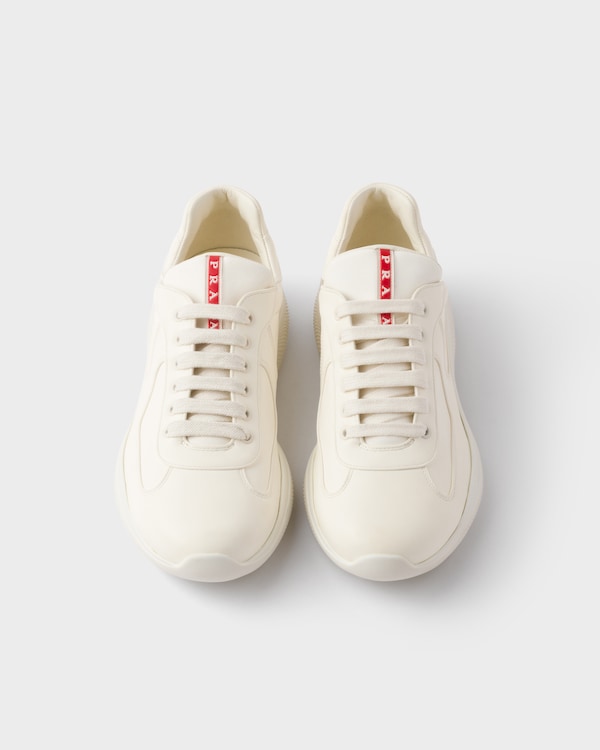 Prada America's Cup Nappa皮革运动鞋 - 象牙色 Prada America's Cup Nappa皮革运动鞋 - 象牙色