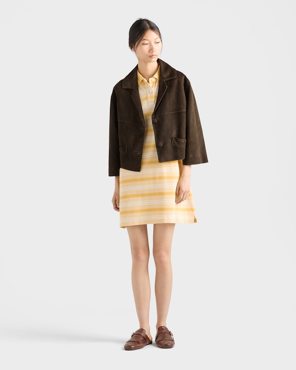 Cropped suede jacket - Selva Green Cropped suede jacket - Selva Green