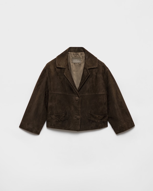 Cropped suede jacket - Selva Green Cropped suede jacket - Selva Green