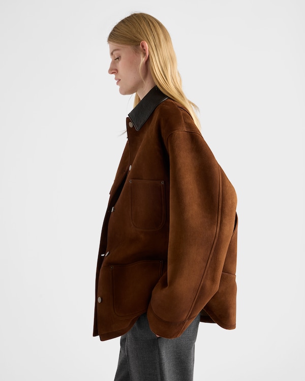 Suede caban jacket - Cocoa Brown Suede caban jacket - Cocoa Brown