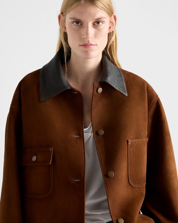 Suede caban jacket - Cocoa Brown Suede caban jacket - Cocoa Brown