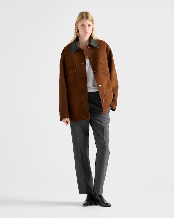 Suede caban jacket - Cocoa Brown Suede caban jacket - Cocoa Brown