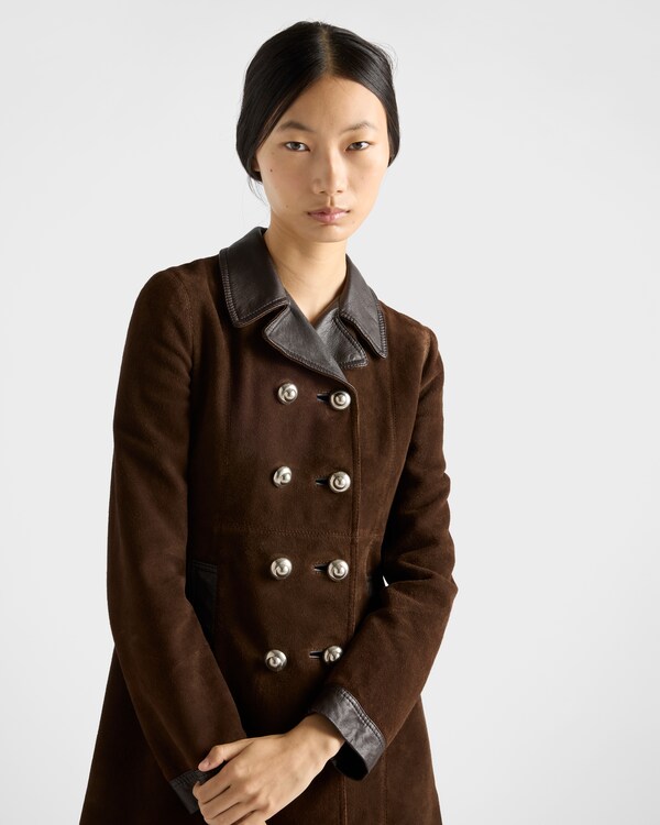 Double-breasted suede caban jacket - Sienna Double-breasted suede caban jacket - Sienna