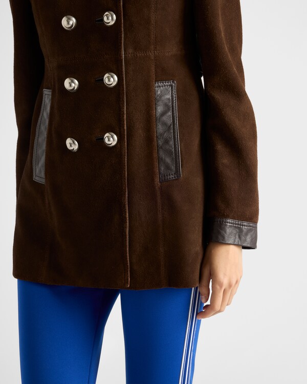Double-breasted suede caban jacket - Sienna Double-breasted suede caban jacket - Sienna