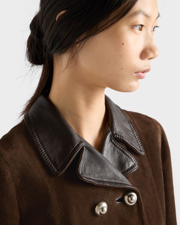 Double-breasted suede caban jacket - Sienna Double-breasted suede caban jacket - Sienna