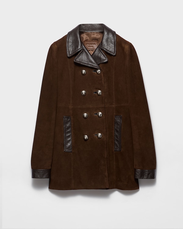 Double-breasted suede caban jacket - Sienna Double-breasted suede caban jacket - Sienna