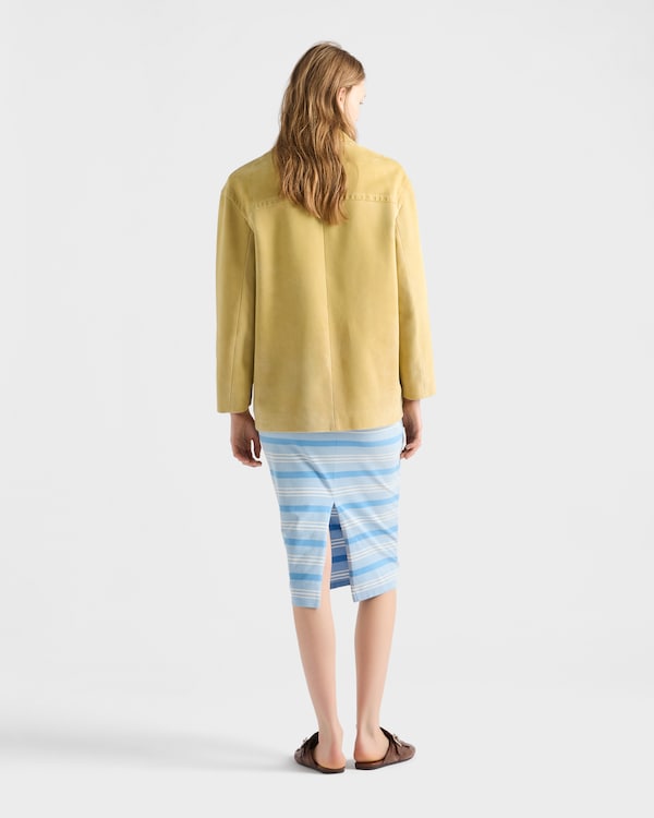 Suede caban jacket - Pollen Yellow Suede caban jacket - Pollen Yellow