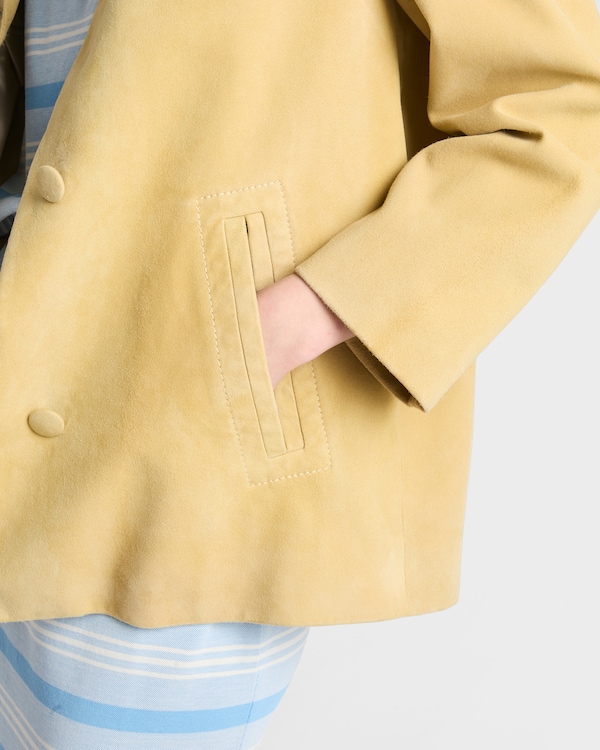 Suede caban jacket - Pollen Yellow Suede caban jacket - Pollen Yellow