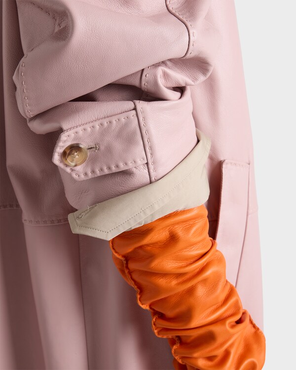 Nappa leather coat - Alabaster Pink Nappa leather coat - Alabaster Pink