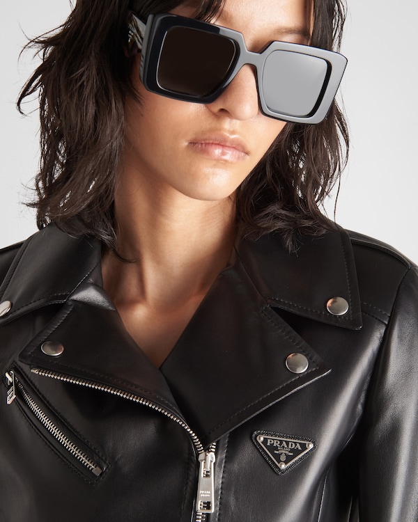 Nappa leather biker jacket - Black Nappa leather biker jacket - Black