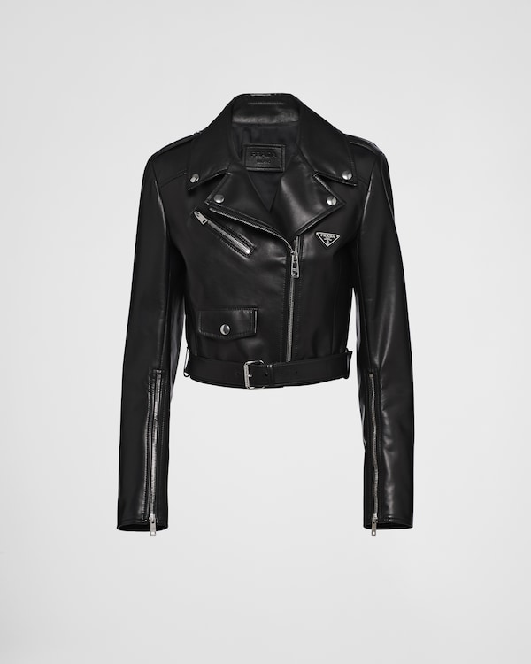 Nappa leather biker jacket - Black Nappa leather biker jacket - Black
