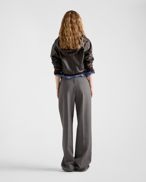 Nappa leather hoodie jacket - Dark Brown Nappa leather hoodie jacket - Dark Brown