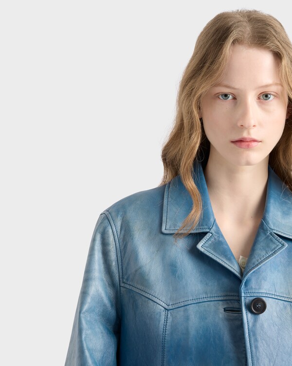 Nappa leather jacket - Aviator Blue Nappa leather jacket - Aviator Blue