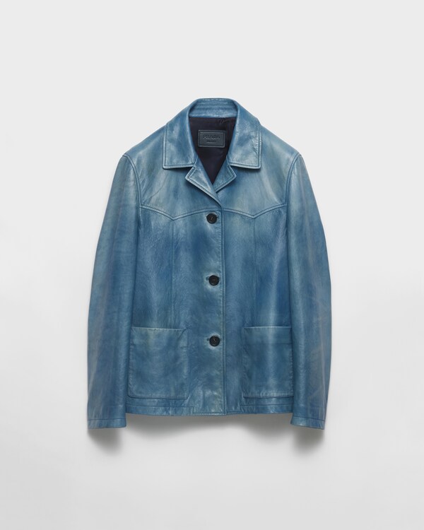 Nappa leather jacket - Aviator Blue Nappa leather jacket - Aviator Blue