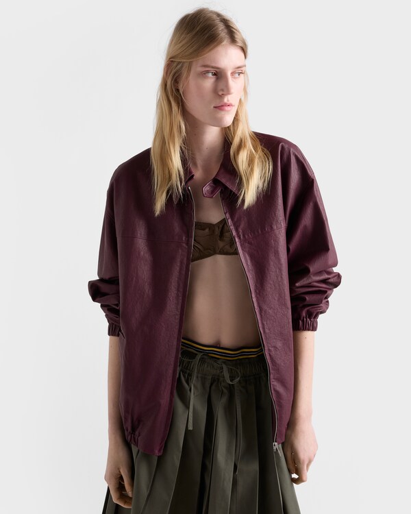 Nappa leather jacket - Plum Nappa leather jacket - Plum