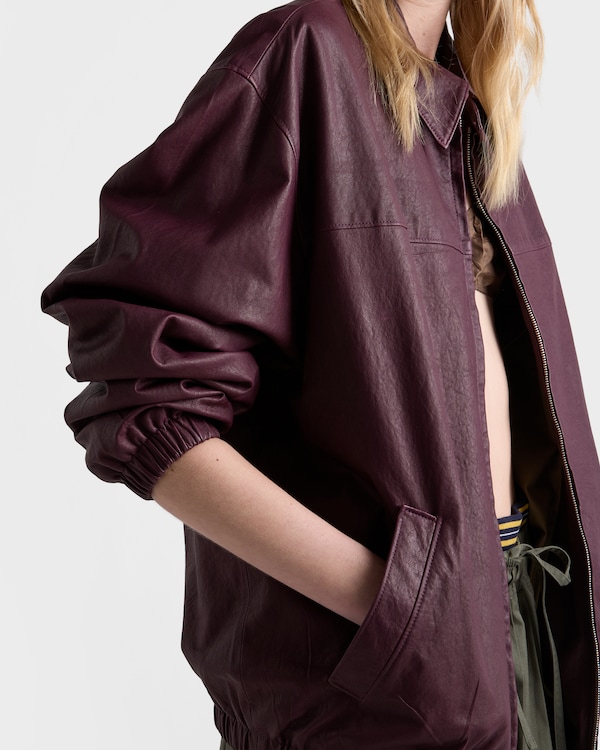 Nappa leather jacket - Plum Nappa leather jacket - Plum