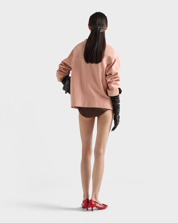 Nappa leather jacket - Apricot Nappa leather jacket - Apricot